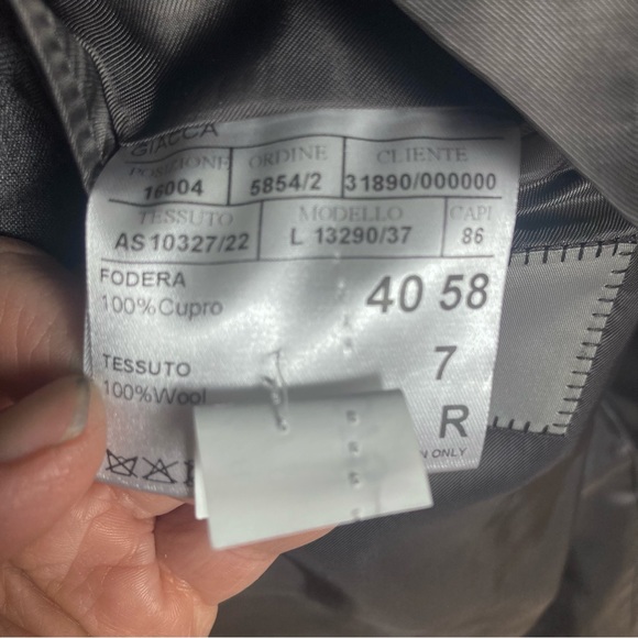 CANALI blazer sportcoat men's 40R giacca uomo gray 2 button wool solid - Picture 8 of 14